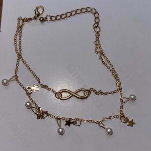 Gold infinity anklet